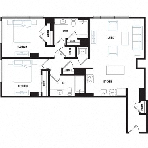 Floor plan layout diagram for B4